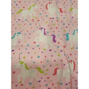 Unicorn Horse Hearts Cotton Pink Fabric 2 Yards New Sewing Quilting
